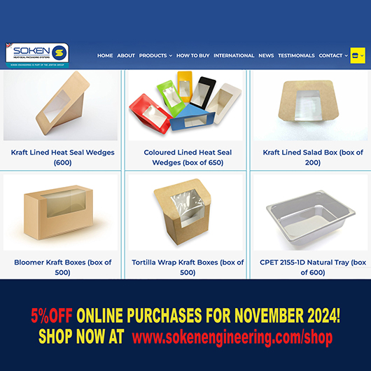 Shop Online with Soken for your Heat Sealing Packaging